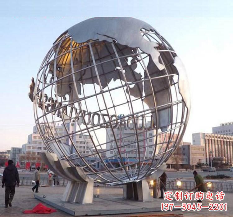 达州不锈钢园林地球仪雕塑