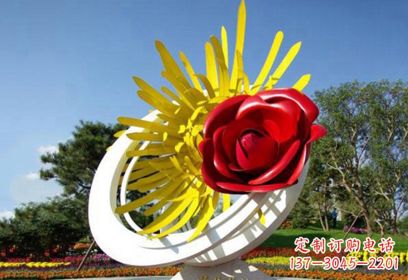 达州不锈钢玫瑰花雕塑——给城市景观带来美丽