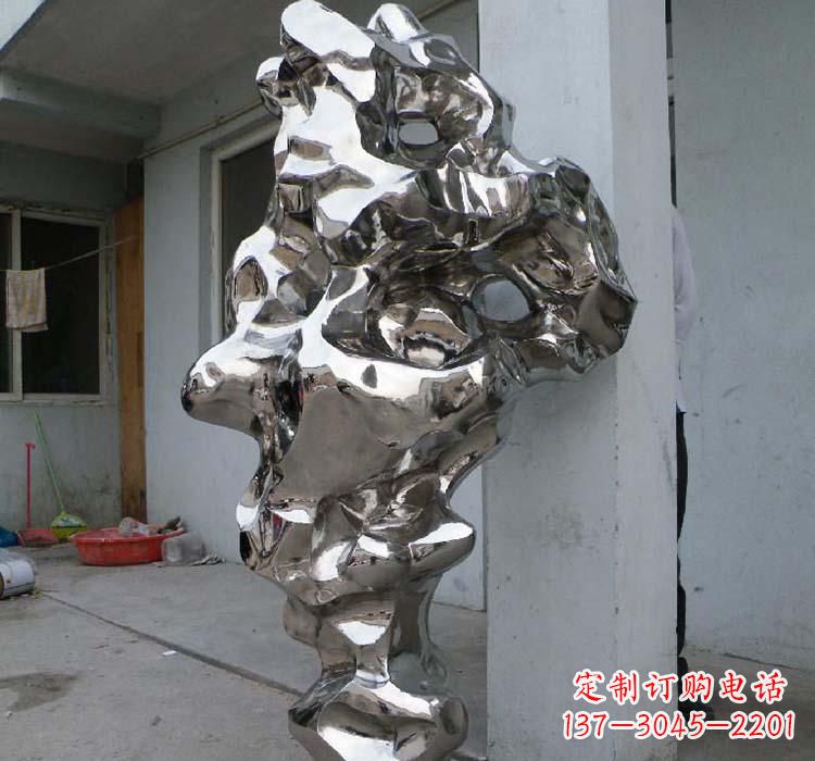 达州太湖石雕塑精美绝伦的不锈钢园林景观