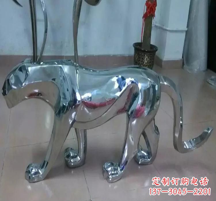 达州不锈钢园林老虎雕塑