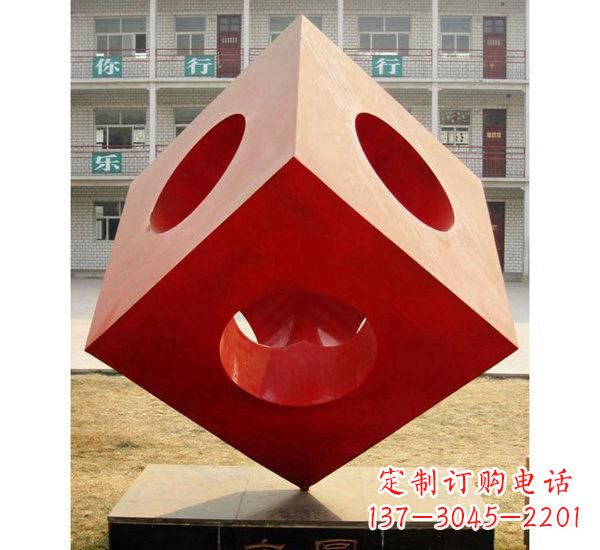 达州不锈钢园林魔方雕塑