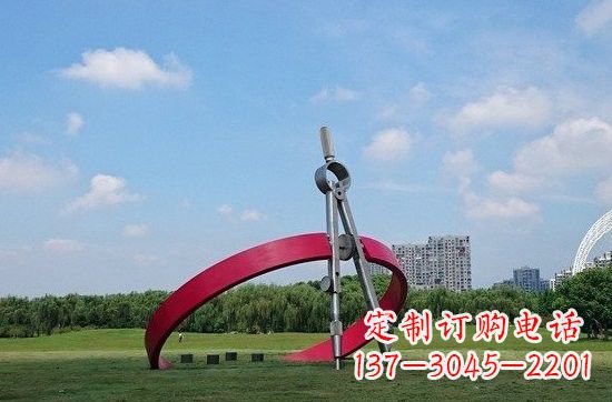 达州不锈钢圆规雕塑2