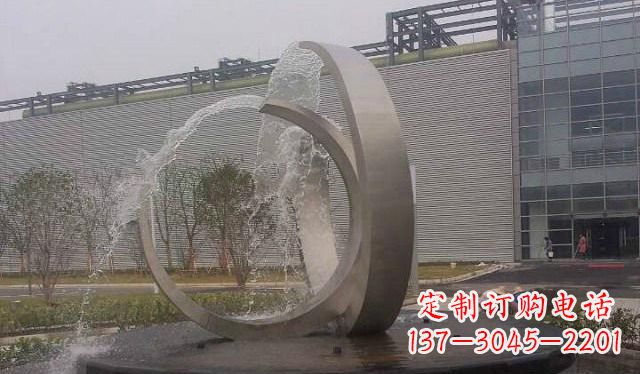 达州不锈钢圆形喷泉雕塑