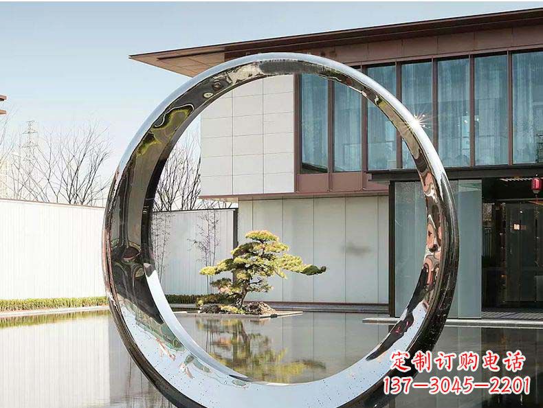 达州不锈钢月亮摆件雕塑