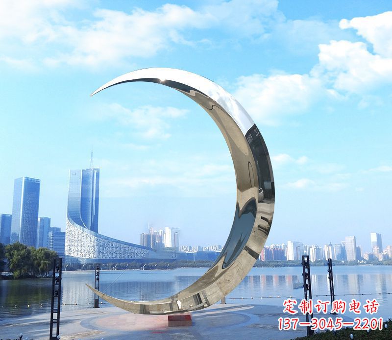 达州不锈钢月亮雕塑