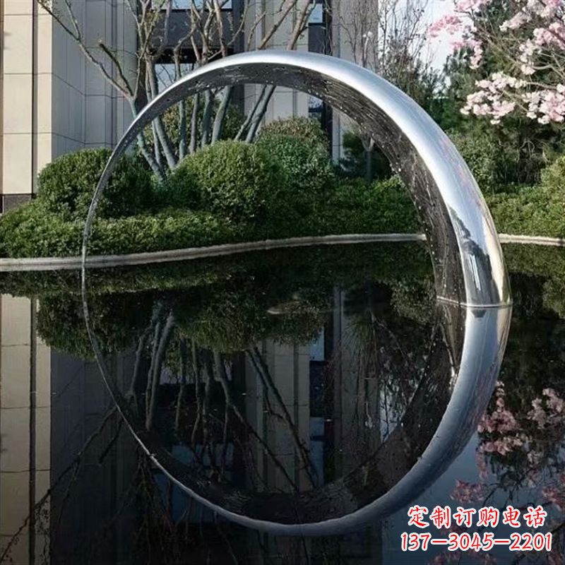 达州不锈钢月亮雕塑璀璨照亮夜空