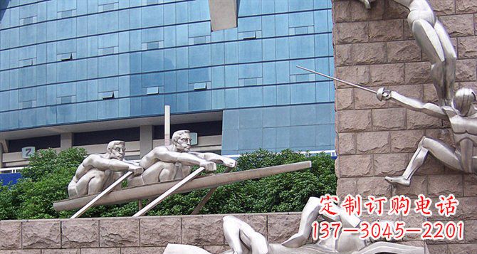 达州不锈钢运动员雕塑——震撼的街头景观