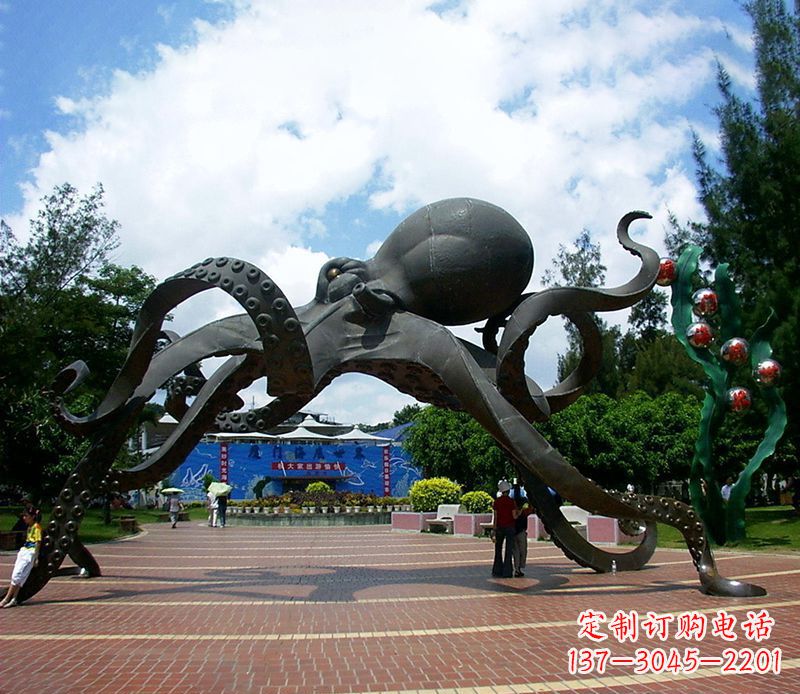 达州不锈钢章鱼雕塑
