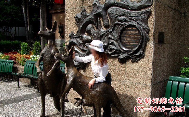 达州袋鼠雕塑——装点步行街的美丽风景