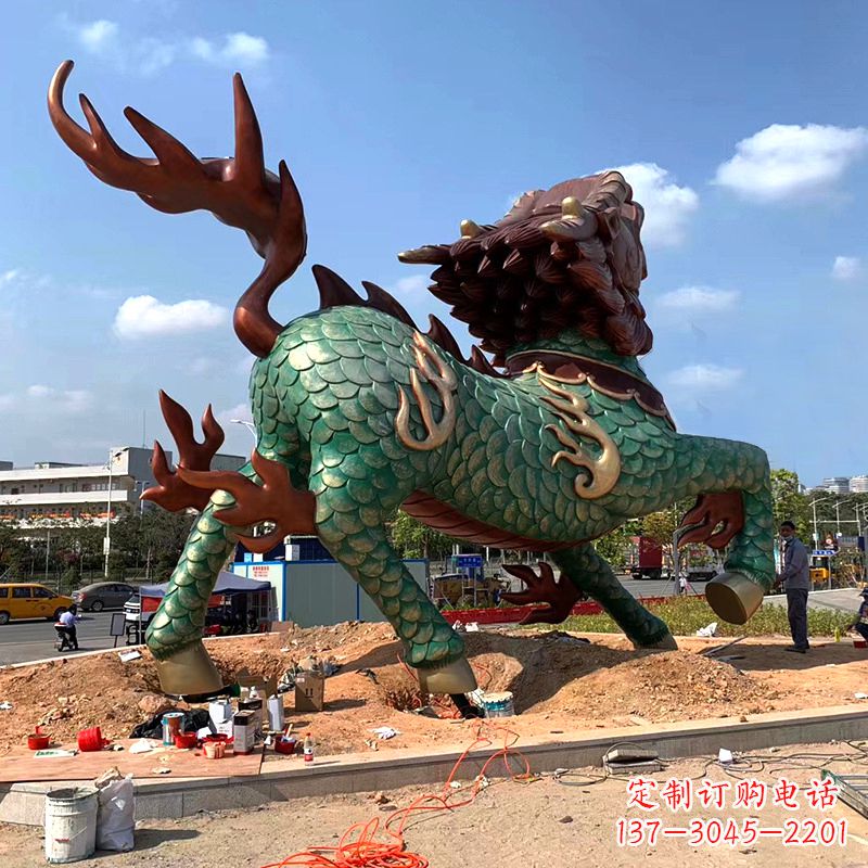 达州麒麟雕塑——美丽传说的象征