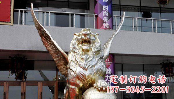 达州铜雕狮子西洋狮子的精美雕塑
