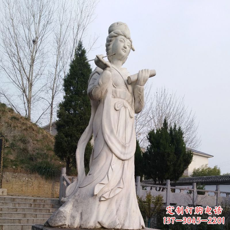 达州蔡文姬石雕塑像-景区园林古代著名人物才女文学家雕塑