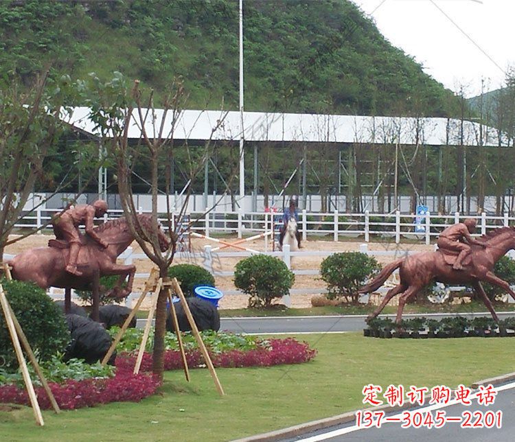 达州雕塑艺术以马为主题的铜雕摆件