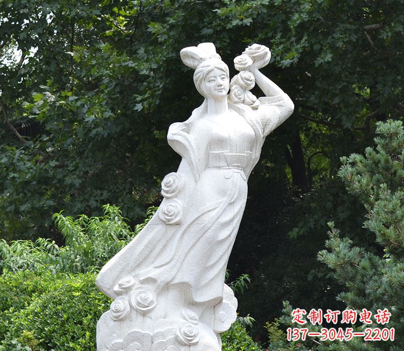 达州嫦娥奔月石雕绝美之作