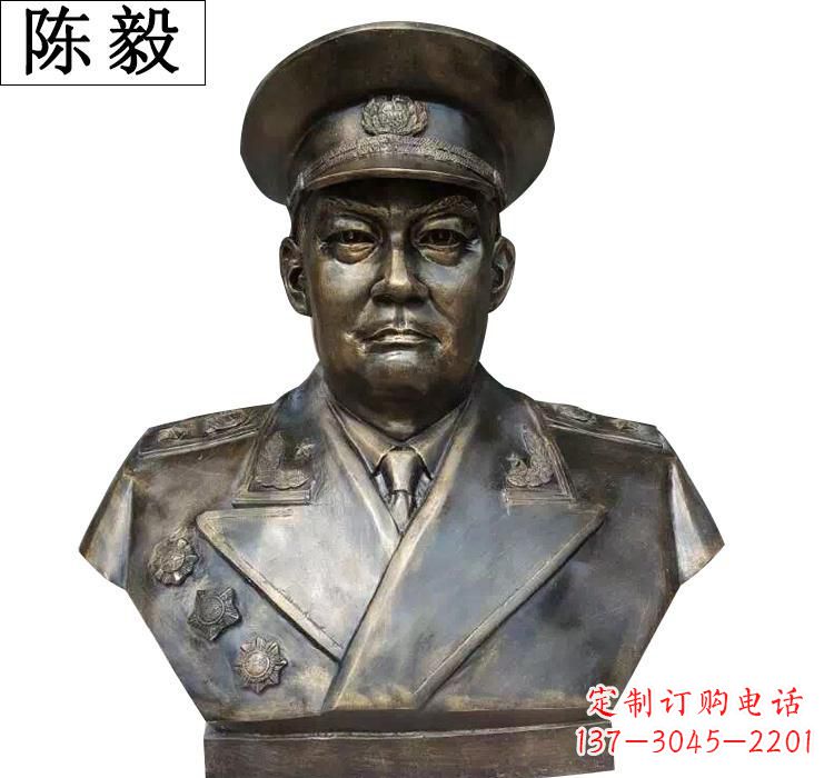 达州传承伟大梦想陈毅胸像铜雕