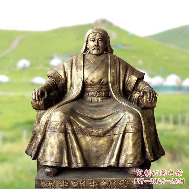 达州成吉思汗一件经典的玻璃钢雕塑