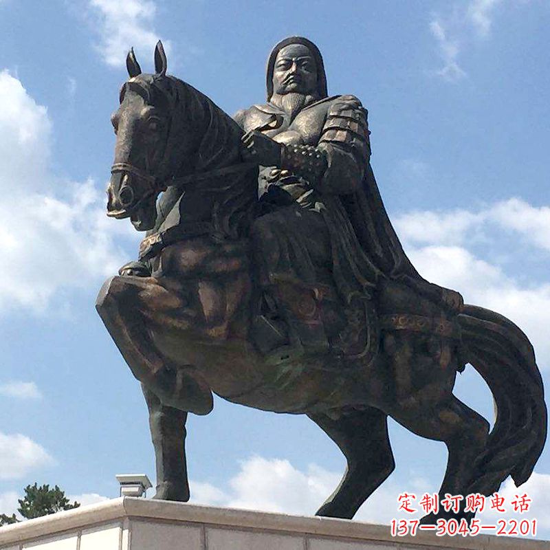 达州成吉思汗驰骋铜像象征着不朽的传奇