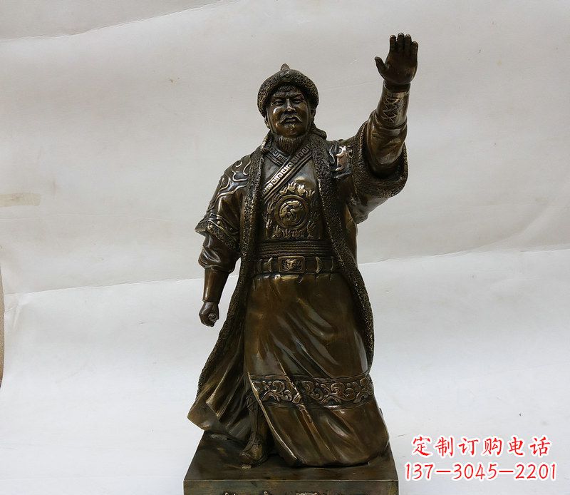 达州成吉思汗源自铜雕的传奇人物
