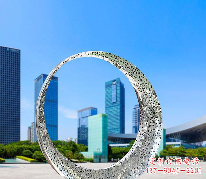 达州美丽圆环——不锈钢灯饰雕塑