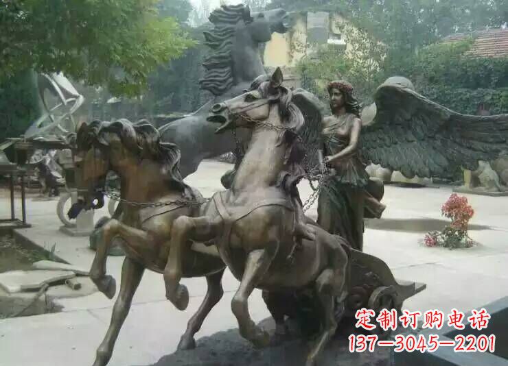 达州马雕塑城市广场的一道美丽风景线
