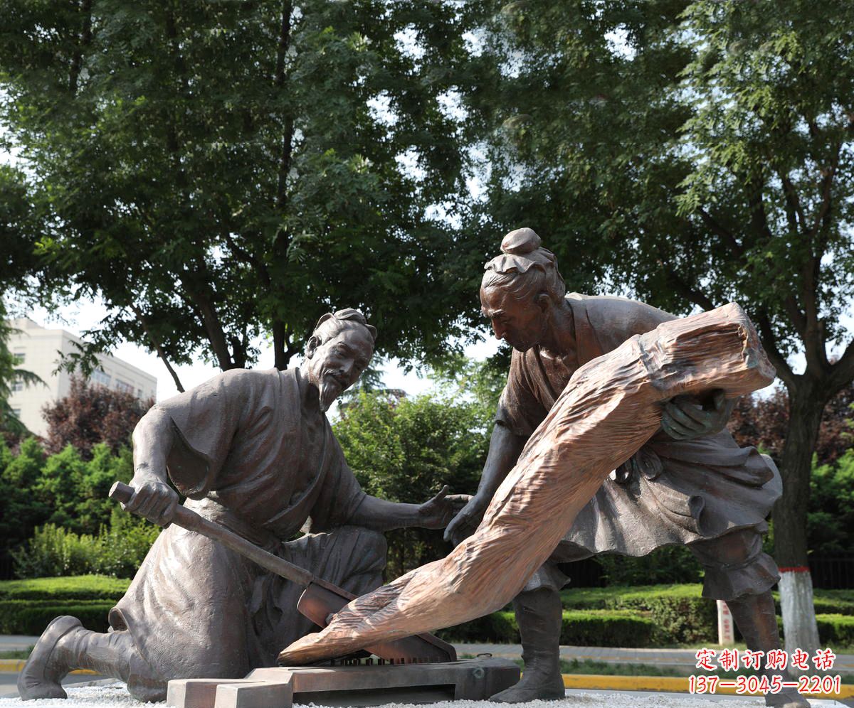 达州蔡伦造纸术雕塑——记录历史文化的静态画卷
