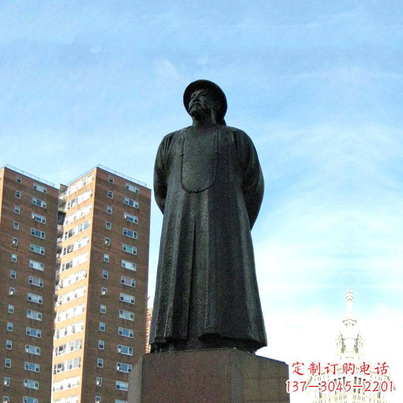 达州林则徐雕塑标志着城市文化的名人