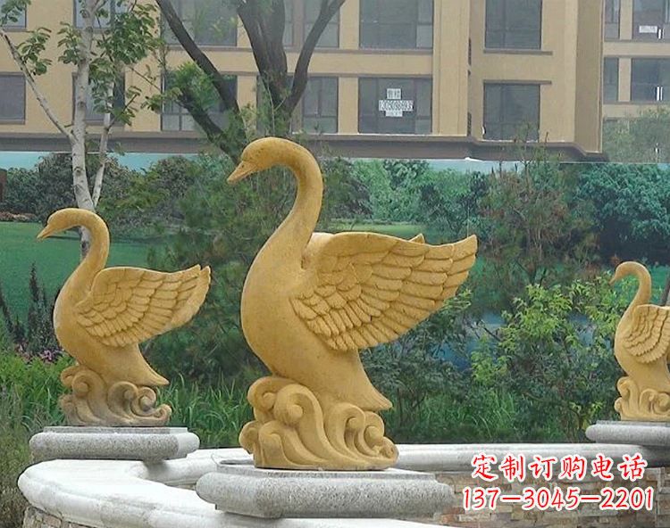 达州池塘水景喷泉天鹅雕塑-公园园林景区装饰动物雕塑