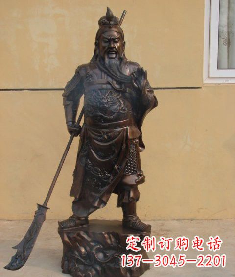 达州关公雕塑祝福人们的神灵