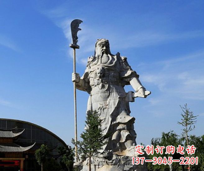 达州关公雕塑持刀武财神