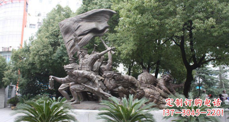 达州革命战士的英勇雕塑