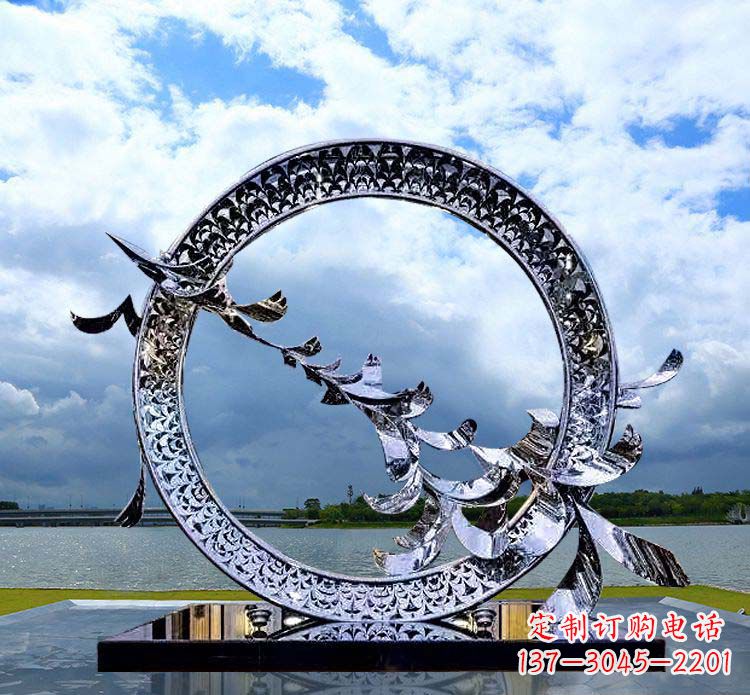 达州大雁雕塑不锈钢精美雕刻