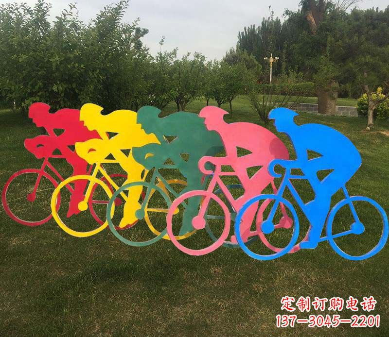 达州自行车雕塑——展现公园美丽