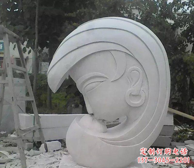 达州抽象人物头像石雕