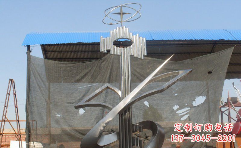达州抽象钥匙校园不锈钢雕塑