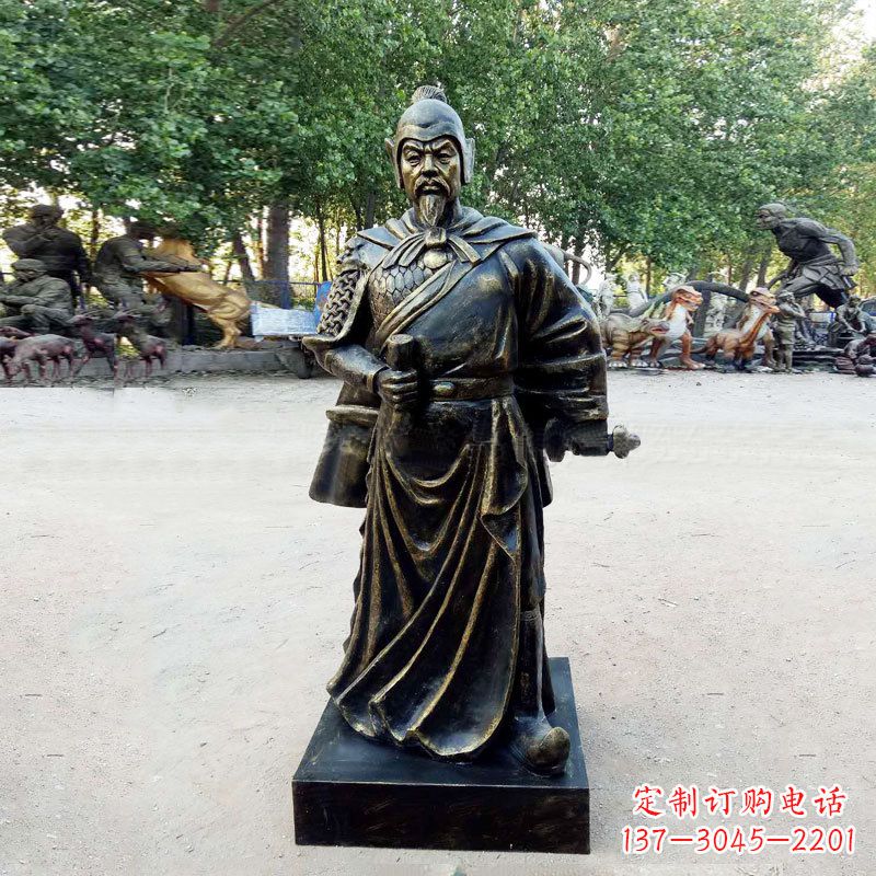 达州李靖--初唐著名人物仿铜雕塑像