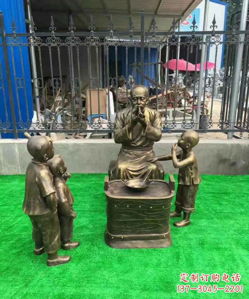 达州传统糖人铜雕——赞美传统文化的艺术精品