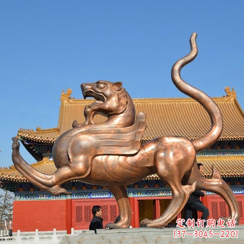 达州传统文化动物雕塑纯铜白虎雕塑