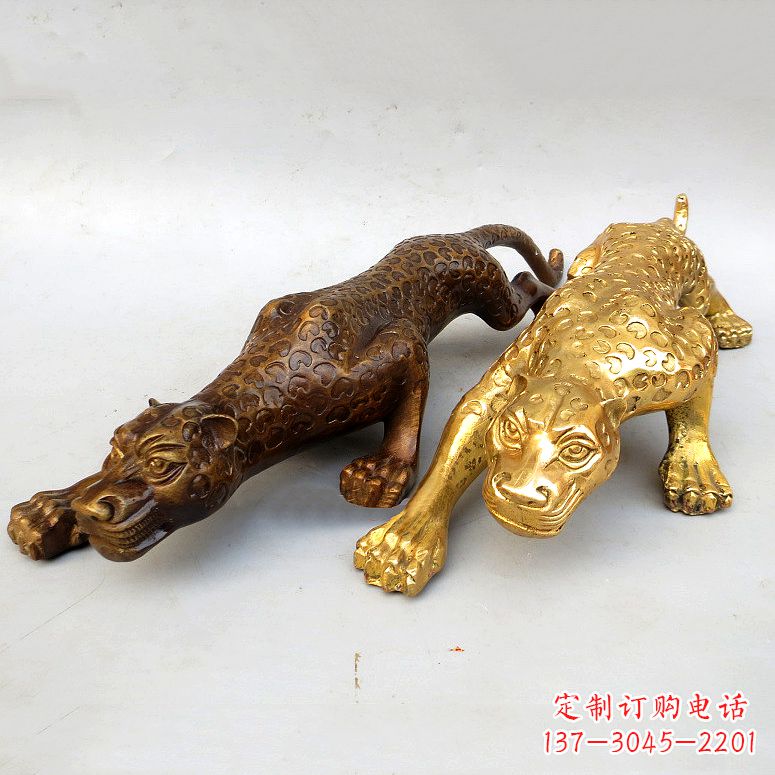 达州纯铜金钱豹雕塑——完美结合精美工艺与珍贵文化