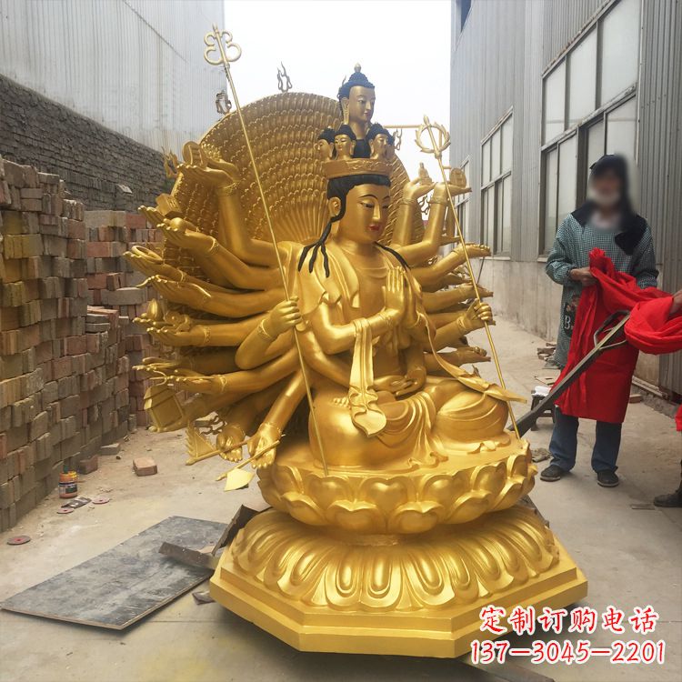 达州纯铜鎏金千手观音