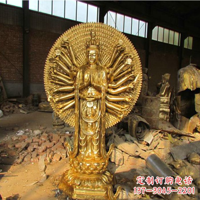 达州纯铜千手观音雕塑