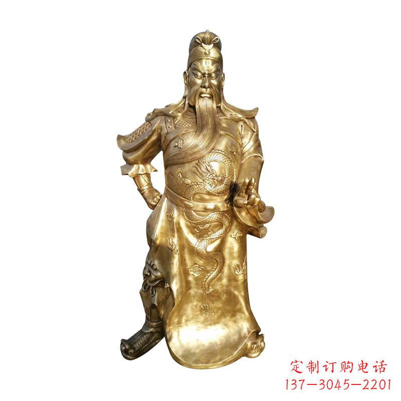 达州抒写三国历史关羽雕塑