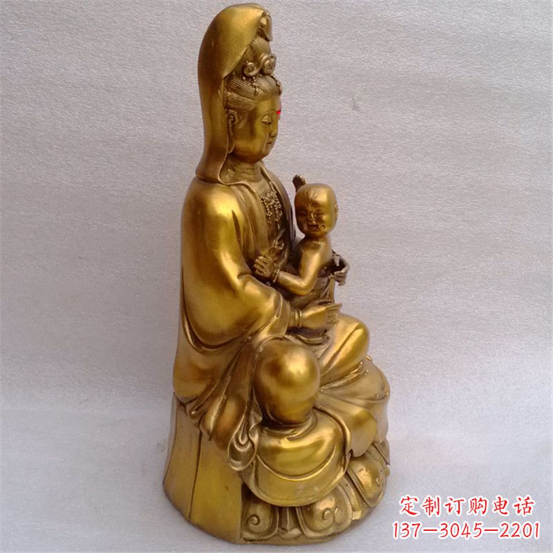达州纯铜观音雕塑