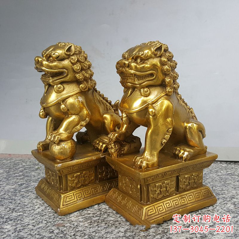达州纯铜狮子雕塑,象征着中国历史文化