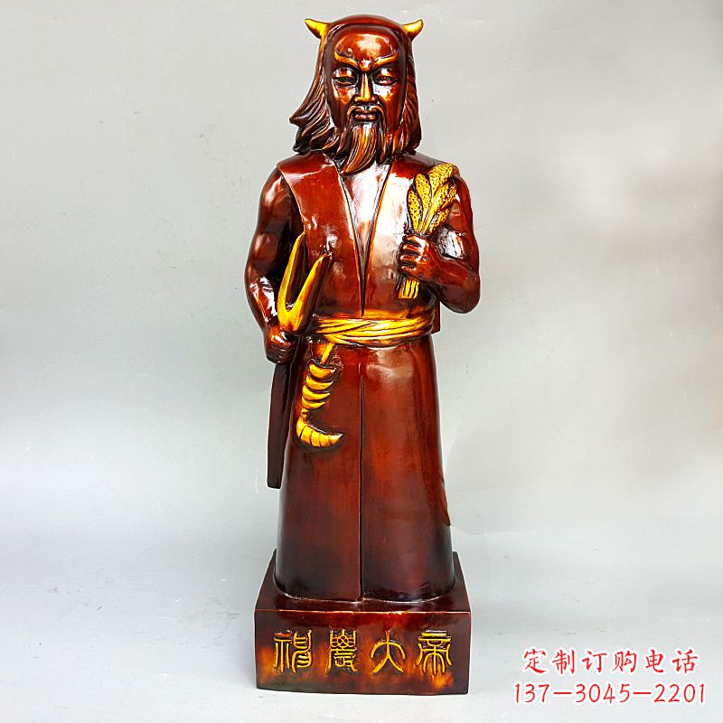 达州神农氏铜像传承炎帝文化的艺术之作