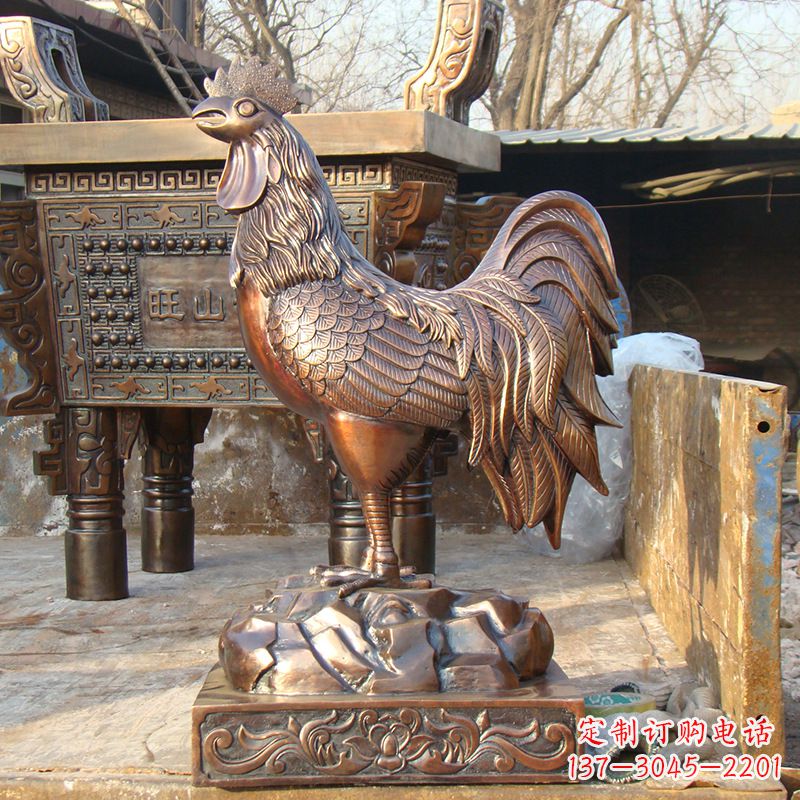 达州精美纯铜生肖鸡雕塑