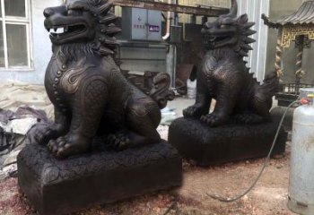 达州精美纯铜獬豸雕塑中国古代神兽雕刻之美