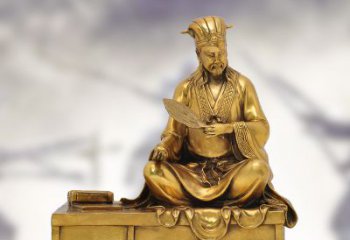 达州纯铜诸葛亮雕塑象征中国智慧