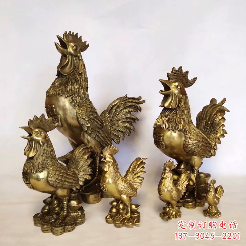 达州鸡雕塑纯铜打造的精美艺术品