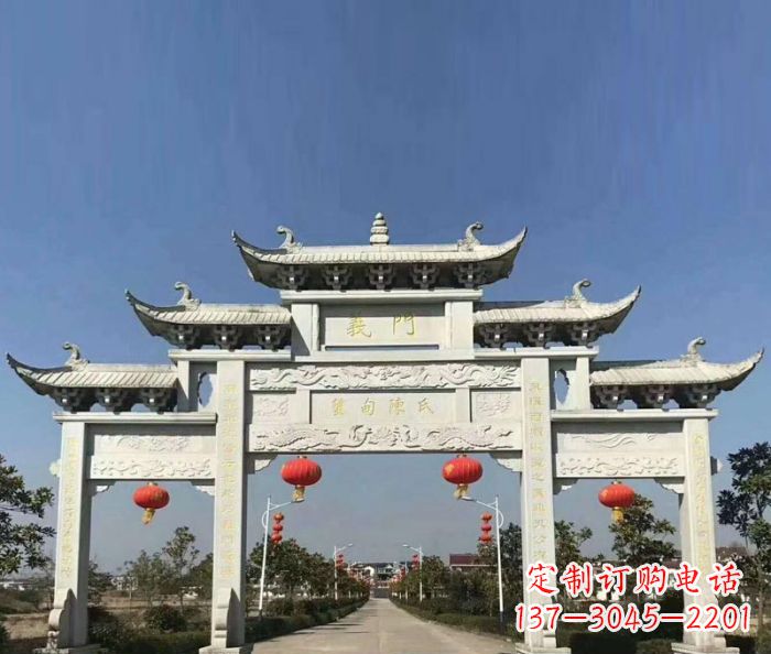 达州传承百年,村口牌楼雕塑的历史