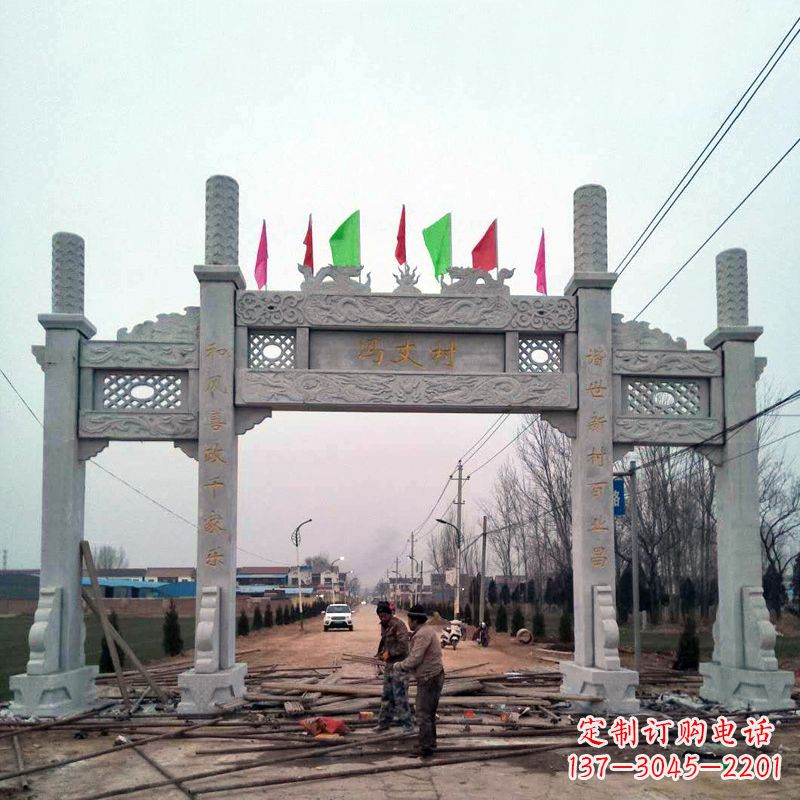 达州传承古老石牌坊雕塑